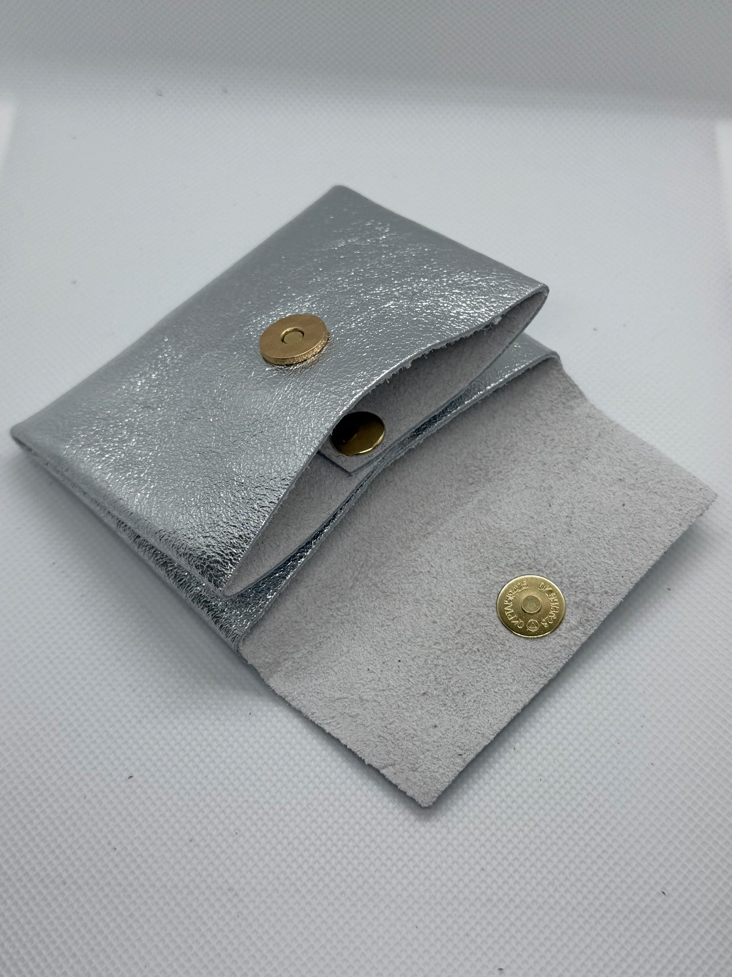 Silver leather wallet
