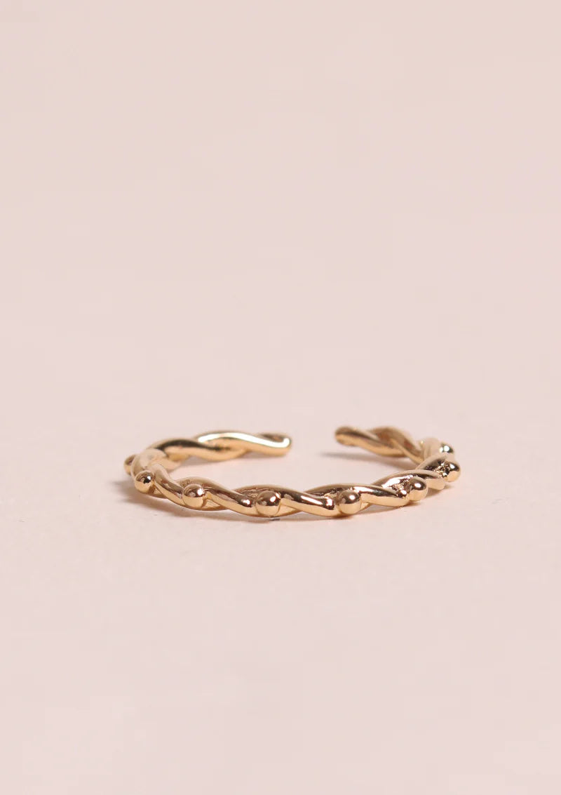 トアン　warmth Mid Wall Ring Bill Wall Leather C-CROSS RING 18K R228