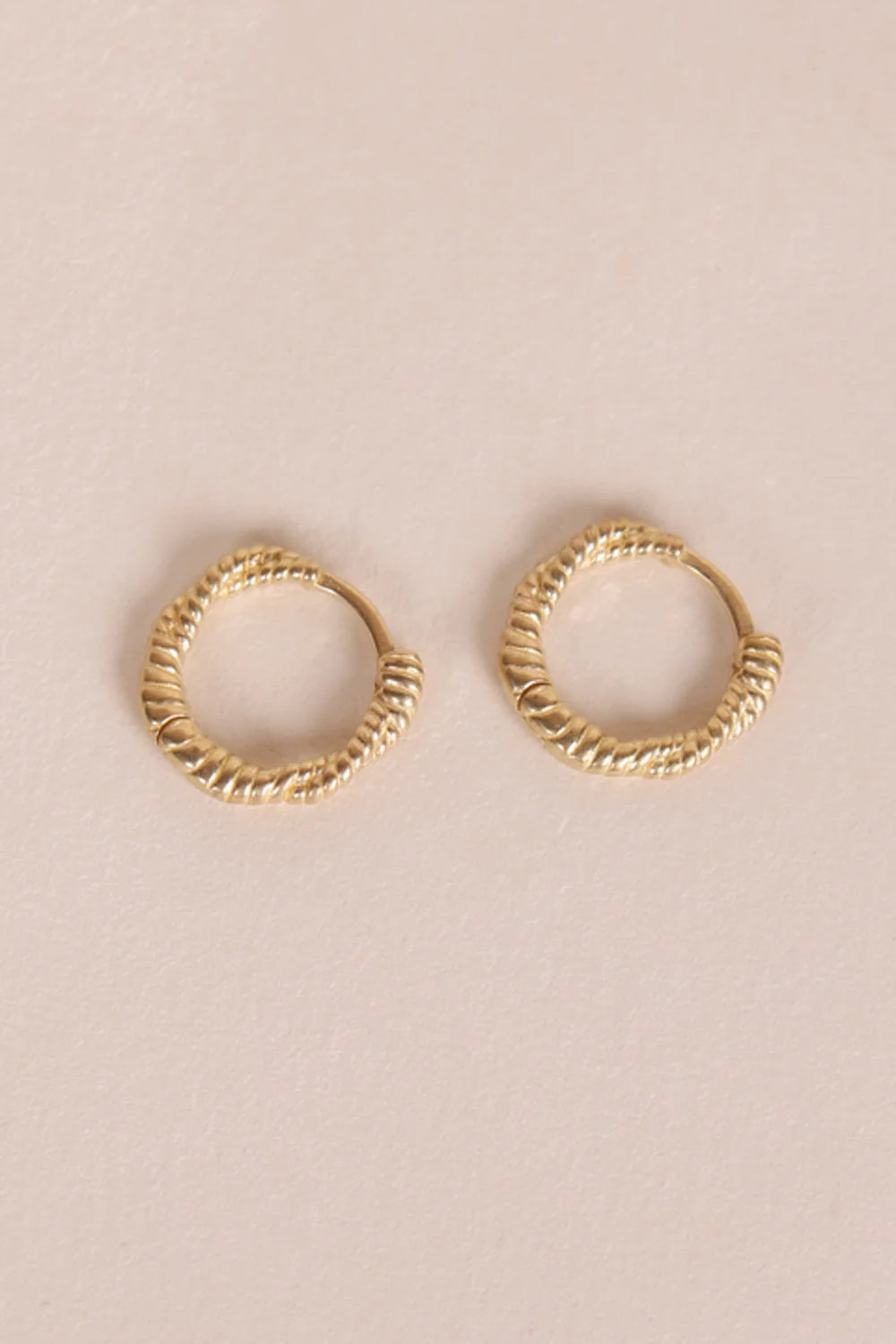 Mini twisted hoop earrings